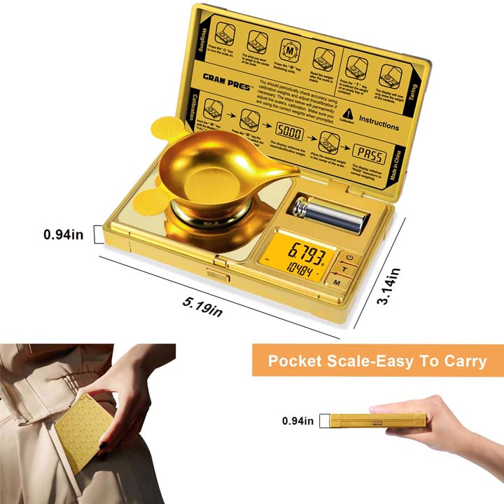 Fuzion | GD-50 Pocket Scale 50g*0.001 With 20g Weight