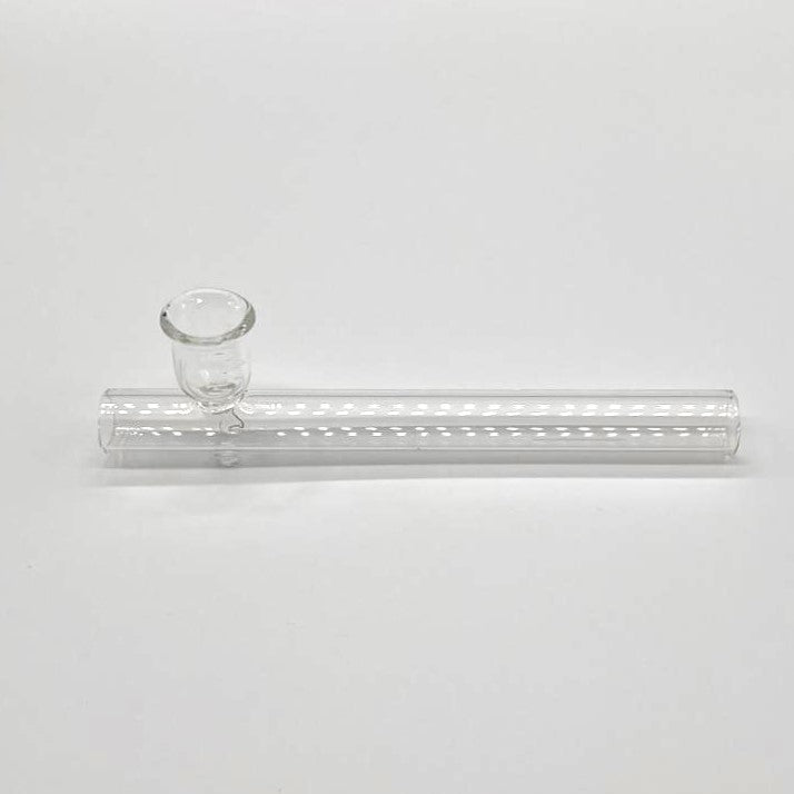 Steamroller Clear Glass Shotgun Pipe 6" - 2PCS