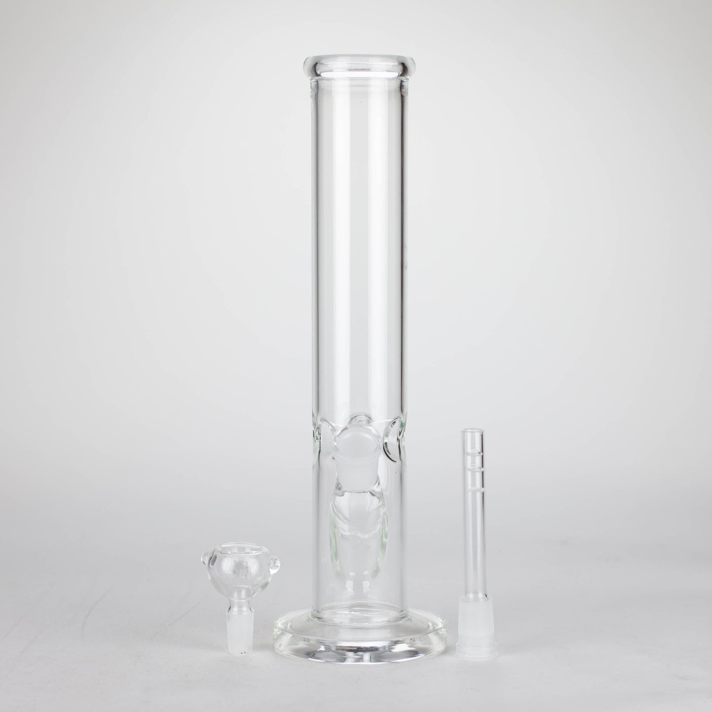 12" Clear Straight Tube Bong