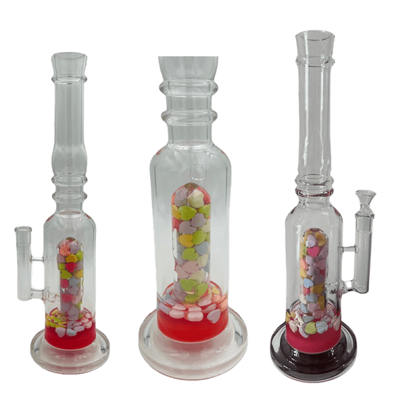 16" Assorted Center Piece Glass Waterpipe – 14mm Bowl