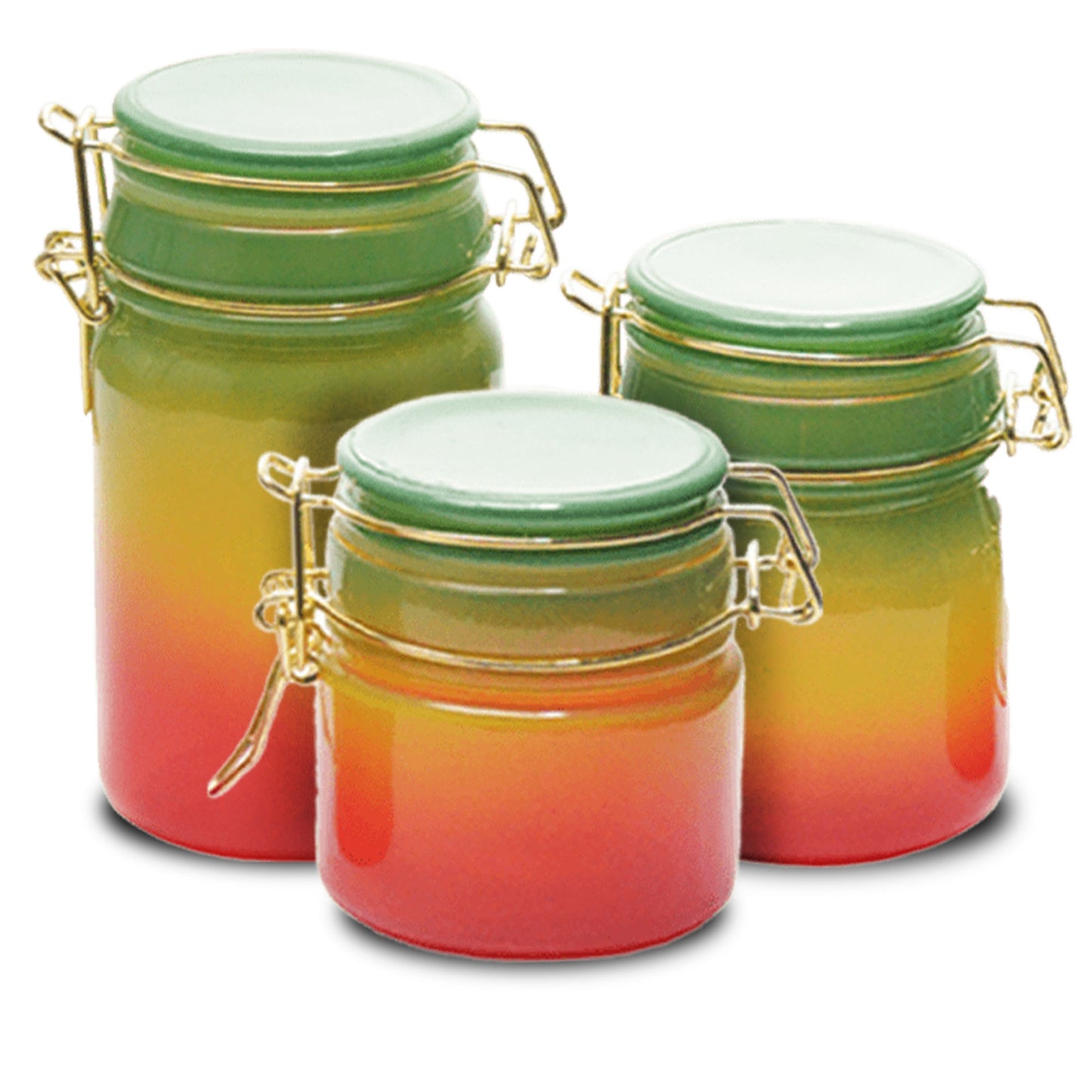 Rainbow Color Glass Storage Jar-Multiple Sizes Available [SMKZ-140]