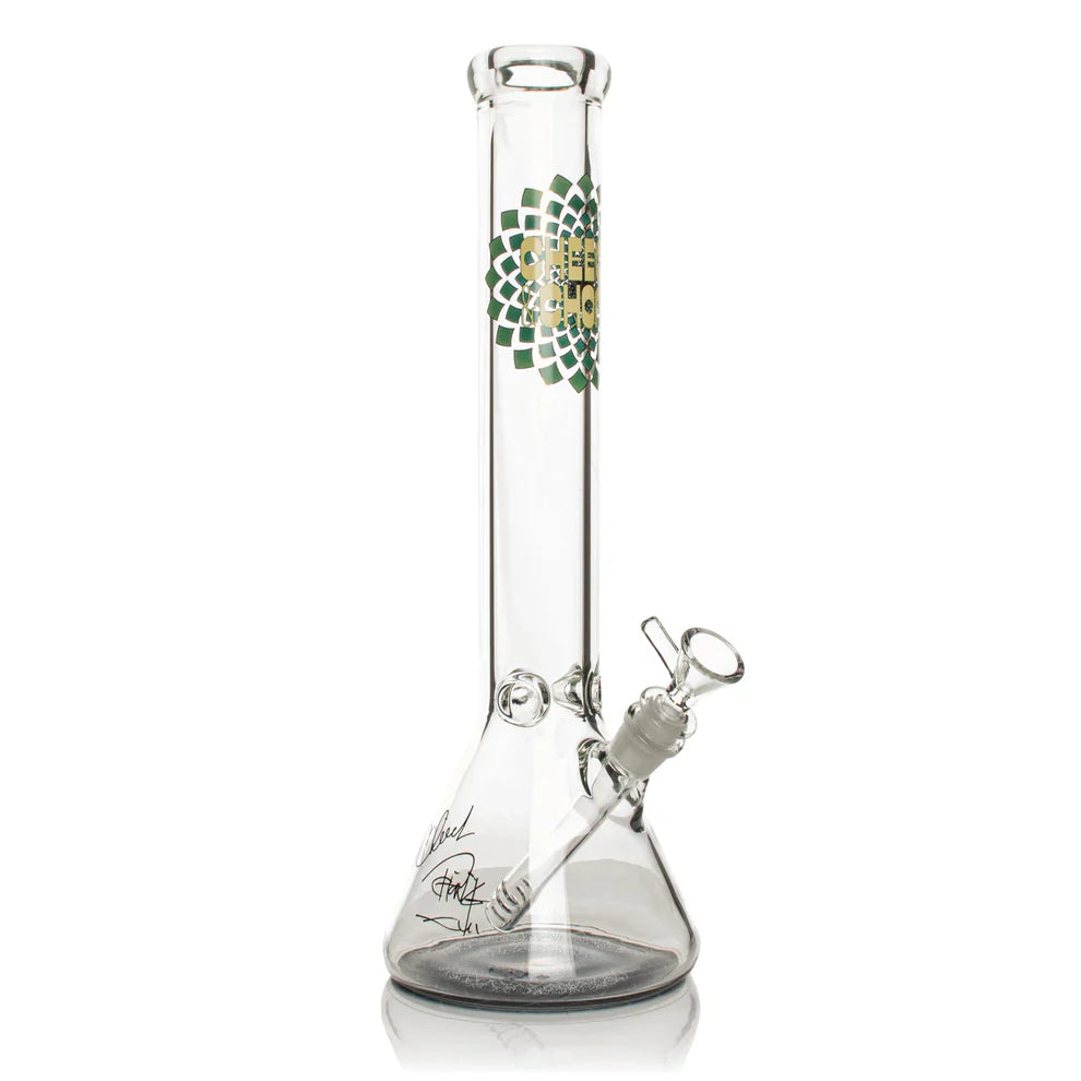 Cheech & Chong® Glass | 15" 7mm Thick Fibonacci Beaker Base Water Pipe [CC163]
