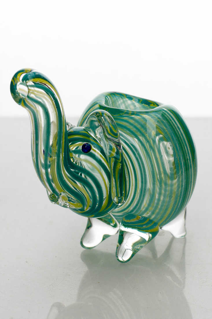 Small elephant glass hand pipe Pack of 2