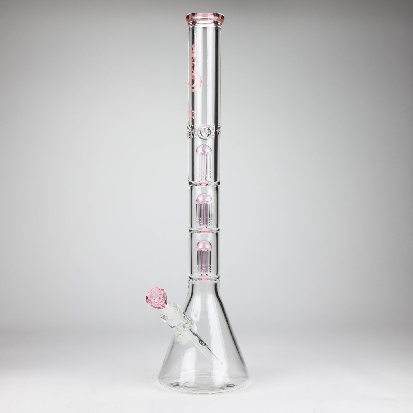 GENIE | 24" 9mm Triple Percolator Beaker Glass Bong [GB1907]