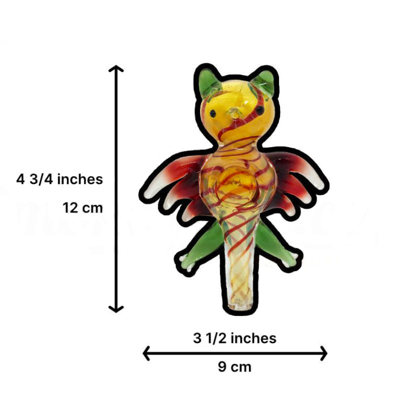 4-3/4" Bat Insideout Glass Smoking Pipe [PIP971]