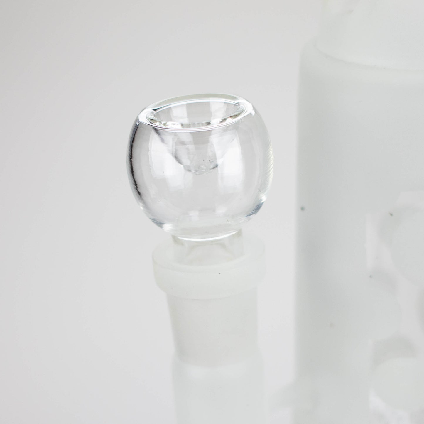 14" Glow in the dark straight tube glass bong with honey comb diffuser