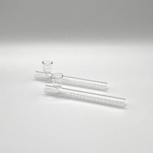 Steamroller Clear Glass Shotgun   Pipe 6" - 2PCS