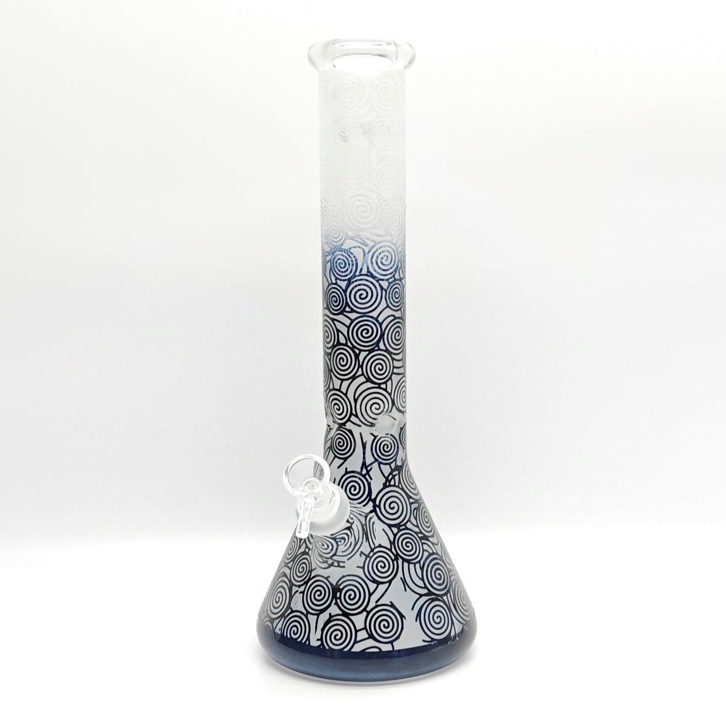 14" 5mm Abstract Design Beaker Glass Bong [LOT0072]
