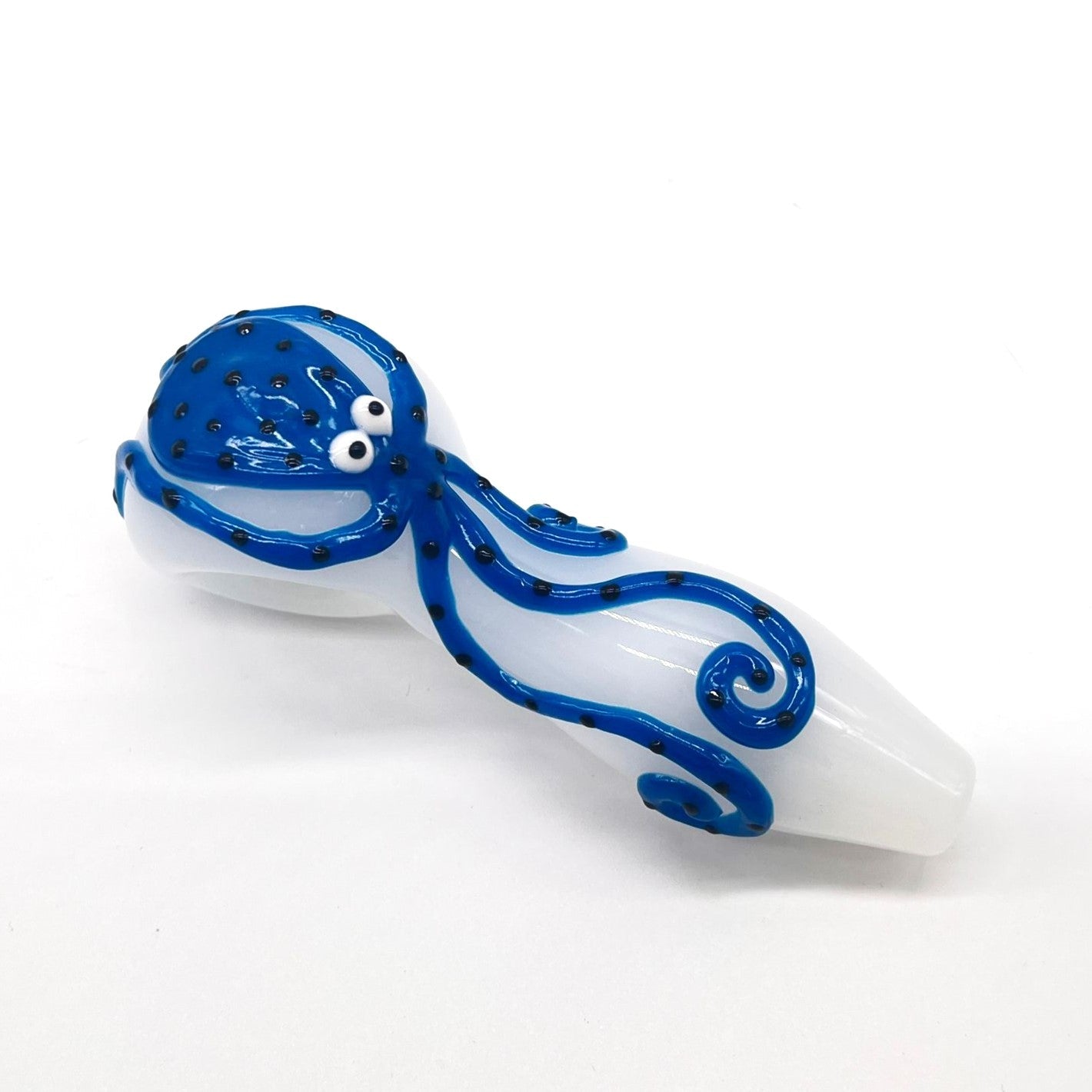 Octopus V2 Glow In The Dark Glass Smoking Spoon Hand Pipe