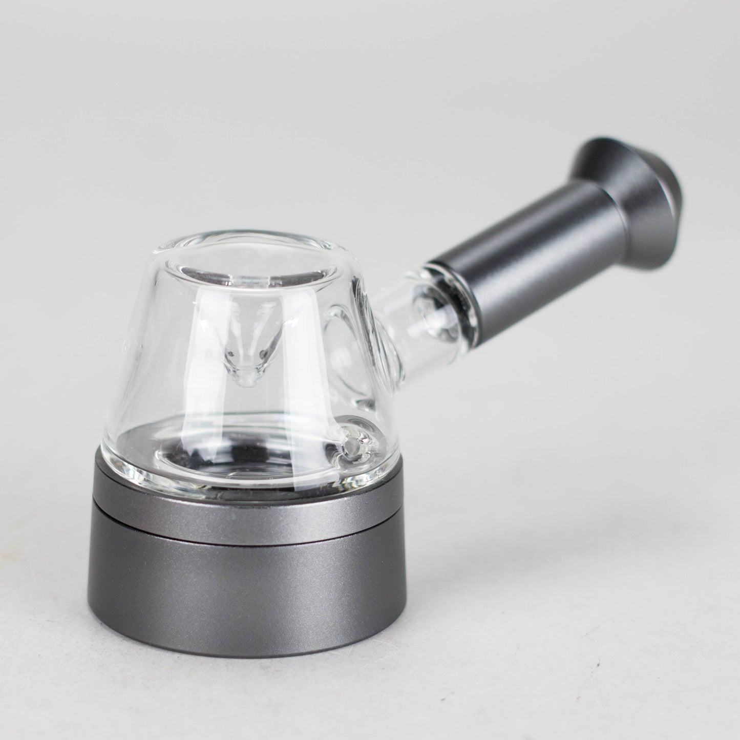 5" Pipe -Aluminum+Glass, Flat Base Black Color [YD2000]