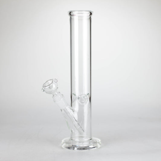 12" Clear Straight Tube Bong