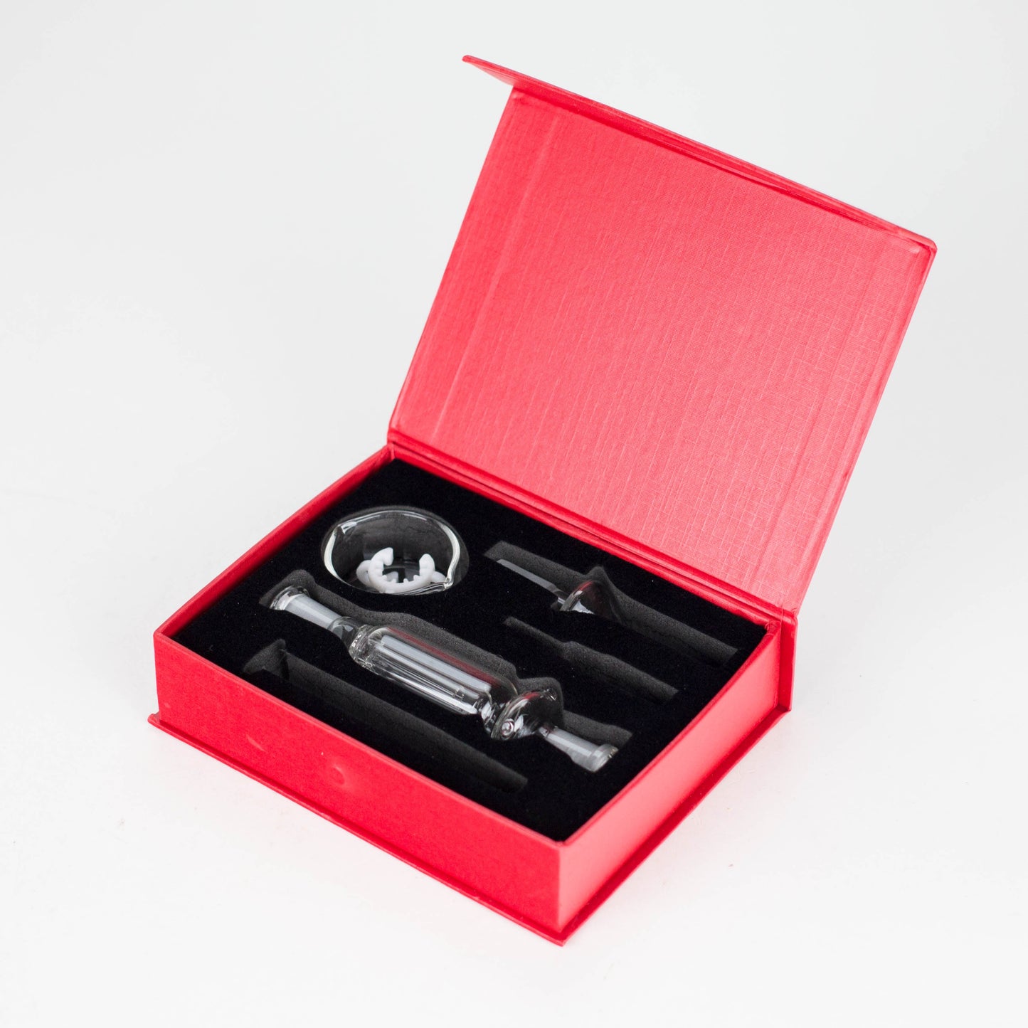 Glass Nectar Collector Kit with Titanium Tip – Complete Set in Premium Red Box