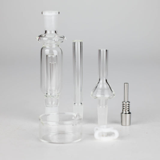 Glass Nectar Collector Kit with Titanium Tip – Complete Set in Premium Red Box