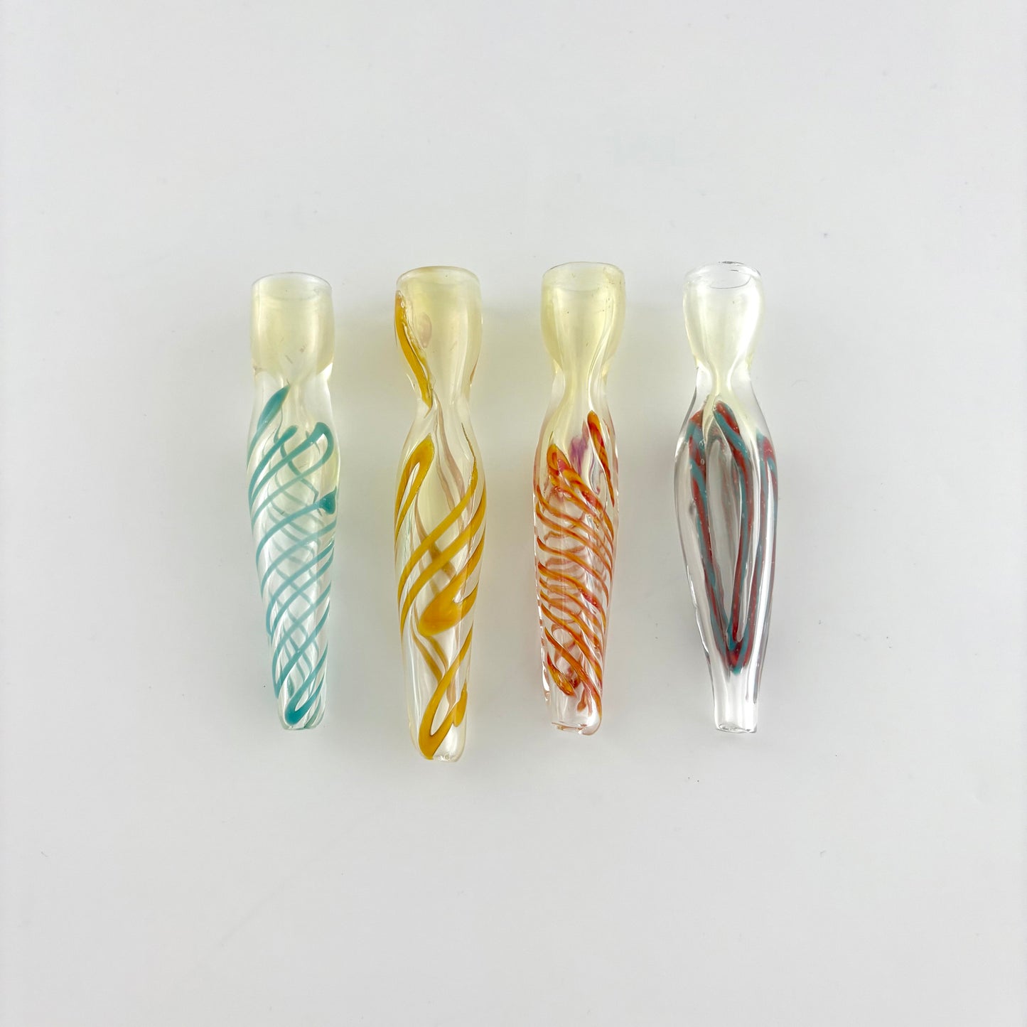 3" Twisted Glass Chillum-Pack of 4