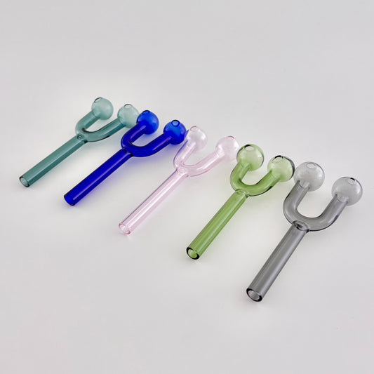 6" Double Hole Oil Burner Pipe – Assorted Colors-2CT