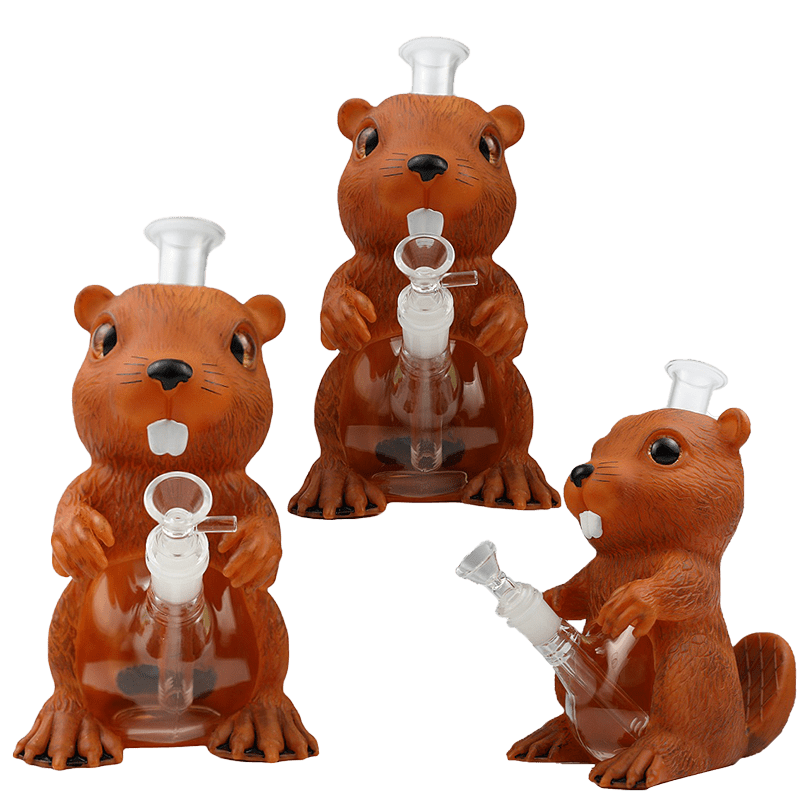 9" Arsenal Beaver Buddy Waterpipe – Brown [SMKZ184]
