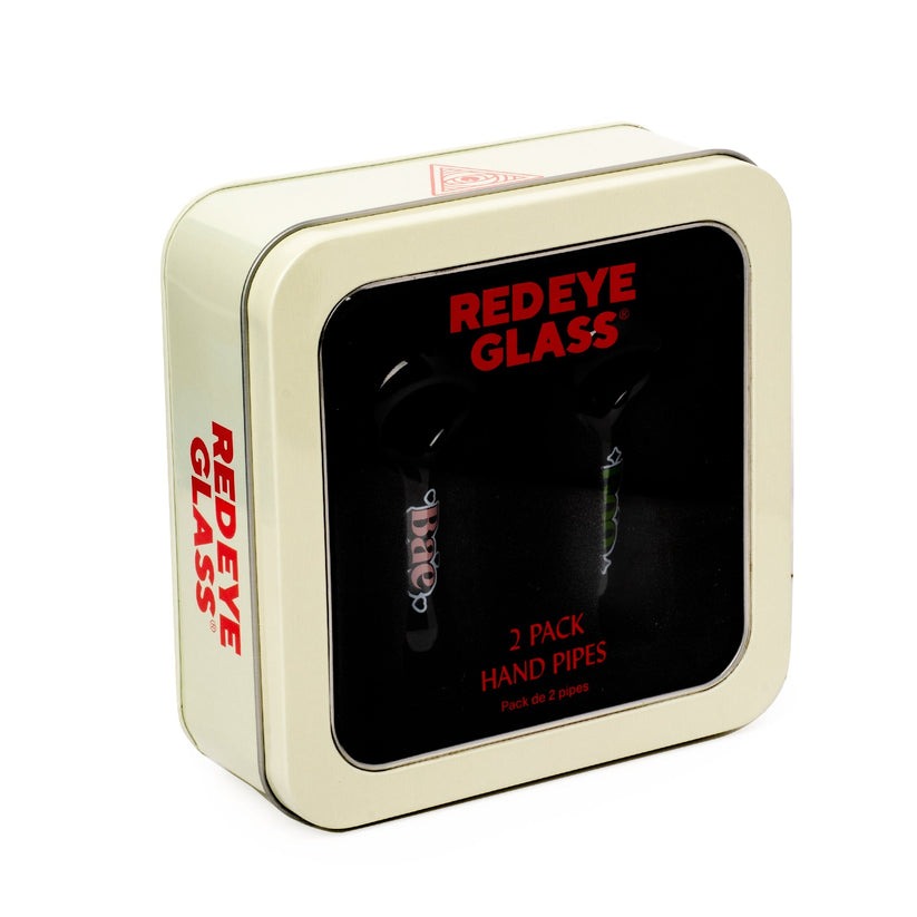 Red Eye Glass® | 3.75" Boo & Bae Spoon Hand Pipe 2 Pack W/Collectible Tin