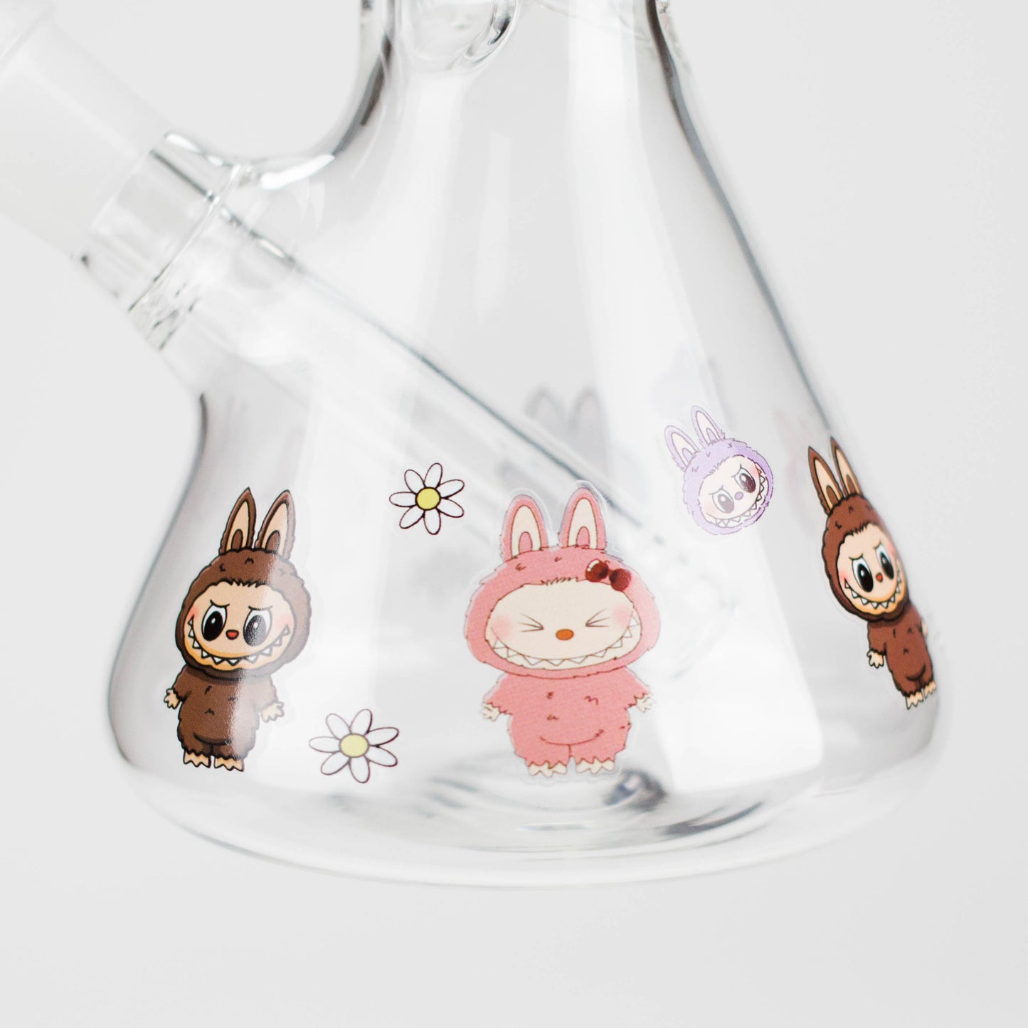 10" Catton Girl Design Glass Beaker Bong