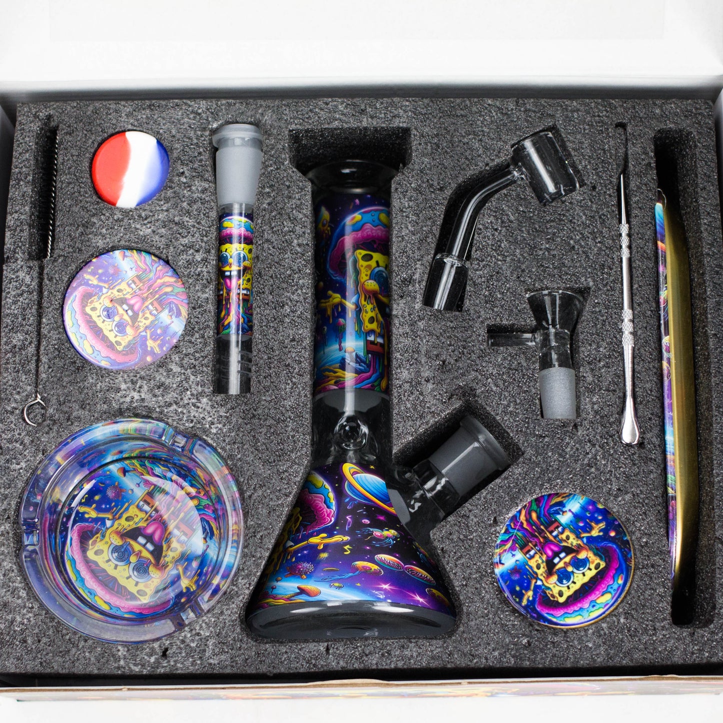 10-in-1 Smoke Set with Weed Design Complete Smoking Kit