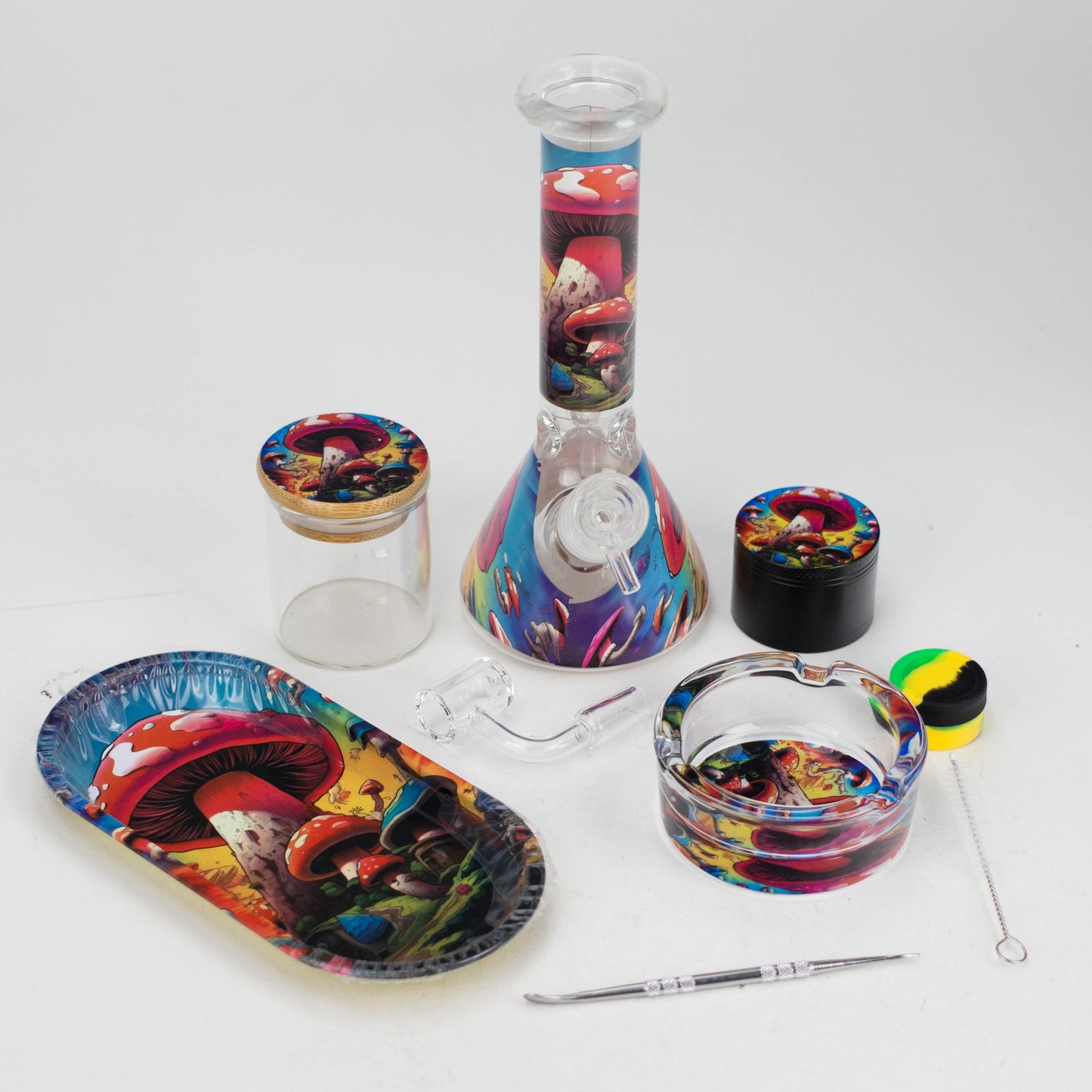 10-in-1 Smoke Set with Weed Design Complete Smoking Kit