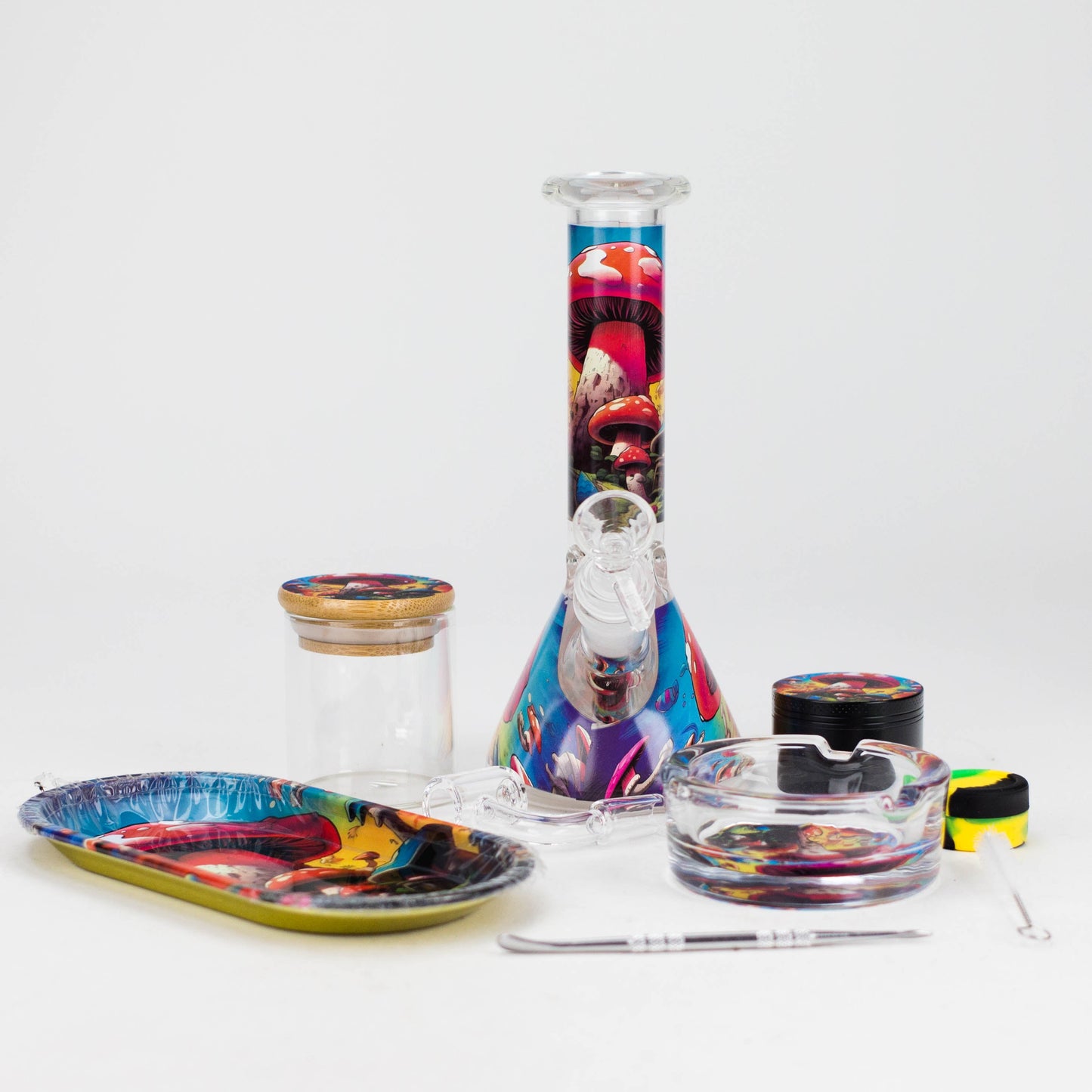 10-in-1 Smoke Set with Weed Design Complete Smoking Kit