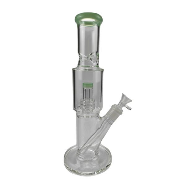 12″ Straight Tube Glass Bong Tire Percolator with Inline Ash Catcher (C2245)