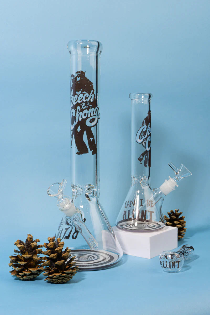 Cheech & Chong® Glass | 15" 7mm Thick Can I Be Blunt Beaker Base Water Pipe [CC165]
