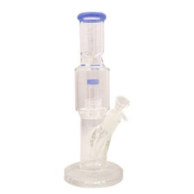 12″ Straight Tube Glass Bong Tire Percolator with Inline Ash Catcher (C2245)