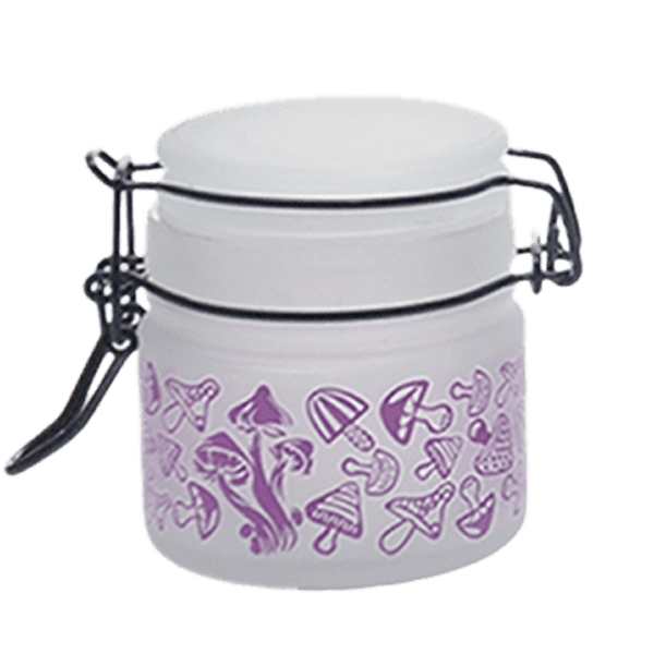 Purple Mushroom Glass Storage Jar-Multiple Sizes Available [SMKZ-142]