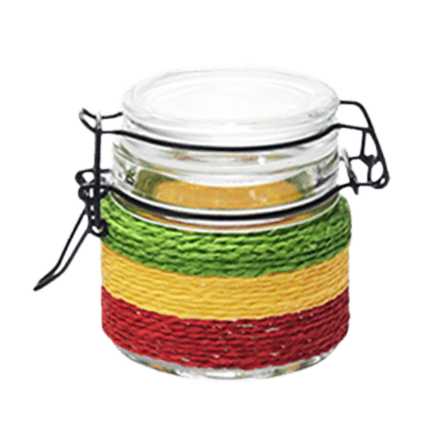 Rasta Colorful Glass Storage Jar – Multiple Sizes Available [SMKZ-146]