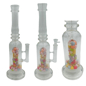 16" Assorted Center Piece Glass Waterpipe – 14mm Bowl