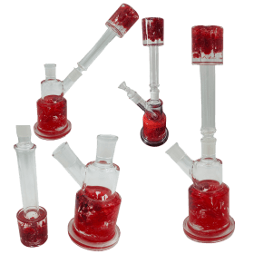 14" 2-Way Straight Glass Bong – Assorted Designs
